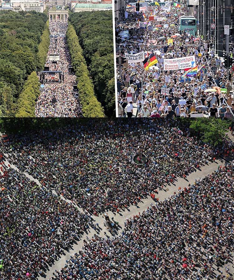 planowany protest przeciwko pandemii w Berlinie